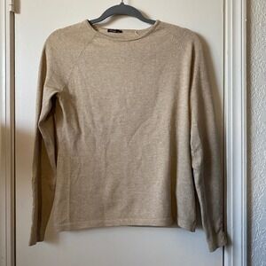 J.McLaughlin XS Beige Button Cuff Long Sleeve Knit‎ Top